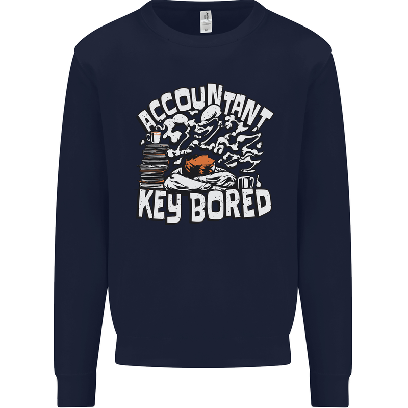 A Bored Accountant Mens Sweatshirt Jumper Navy Blue