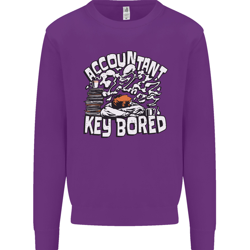 A Bored Accountant Mens Sweatshirt Jumper Purple