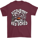 A Bored Accountant Mens T-Shirt Cotton Gildan Maroon