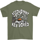 A Bored Accountant Mens T-Shirt Cotton Gildan Military Green