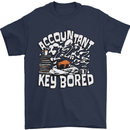 A Bored Accountant Mens T-Shirt Cotton Gildan Navy Blue