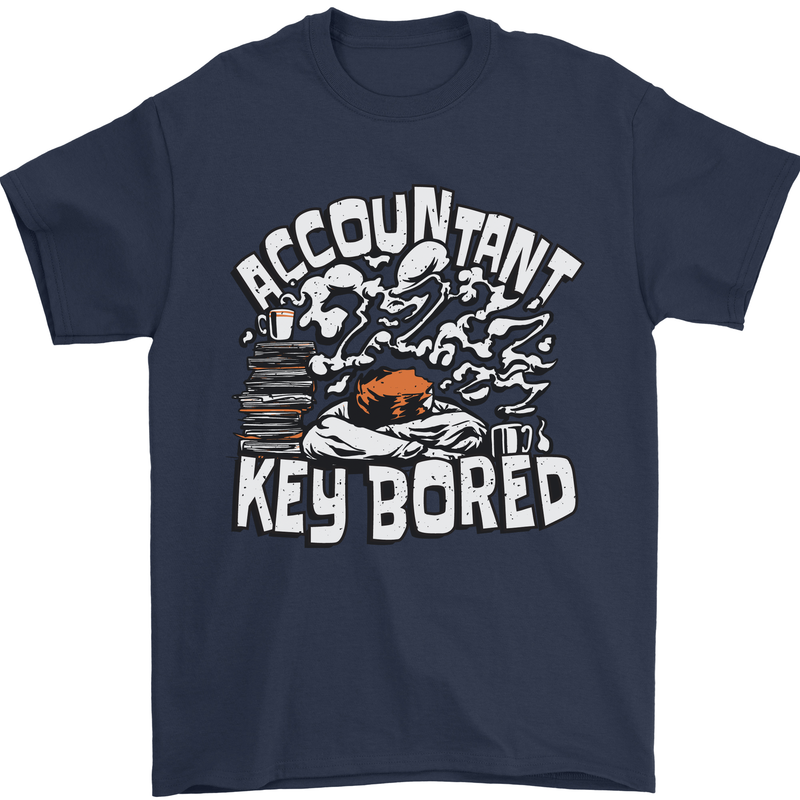 A Bored Accountant Mens T-Shirt Cotton Gildan Navy Blue