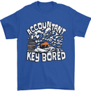 A Bored Accountant Mens T-Shirt Cotton Gildan Royal Blue