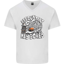 A Bored Accountant Mens V-Neck Cotton T-Shirt White