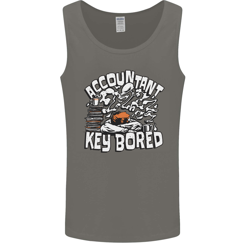 A Bored Accountant Mens Vest Tank Top Charcoal