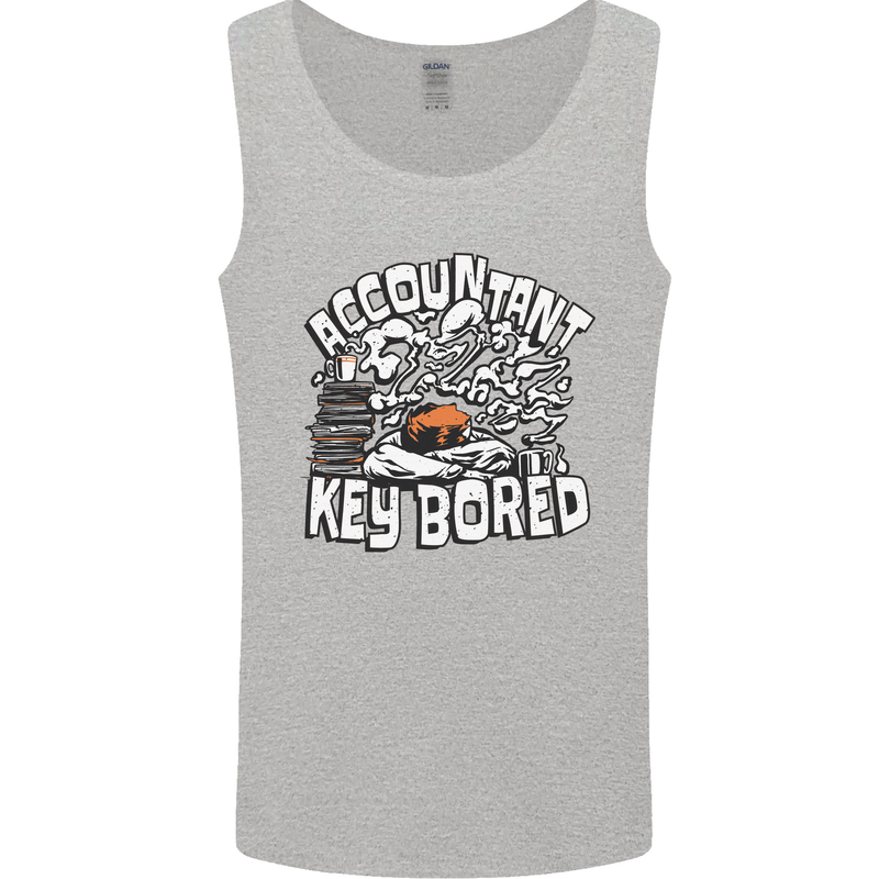 A Bored Accountant Mens Vest Tank Top Sports Grey