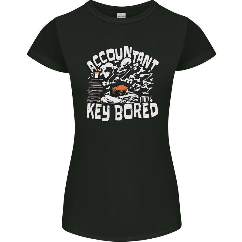 A Bored Accountant Womens Petite Cut T-Shirt Black
