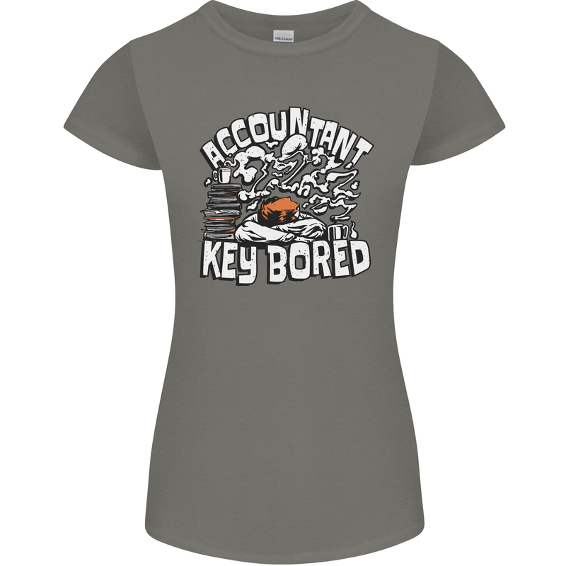 A Bored Accountant Womens Petite Cut T-Shirt Charcoal