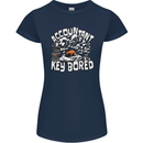 A Bored Accountant Womens Petite Cut T-Shirt Navy Blue