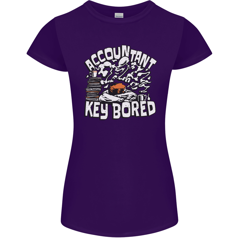 A Bored Accountant Womens Petite Cut T-Shirt Purple
