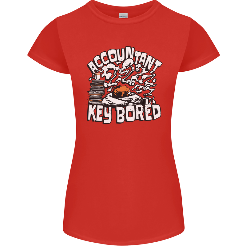A Bored Accountant Womens Petite Cut T-Shirt Red