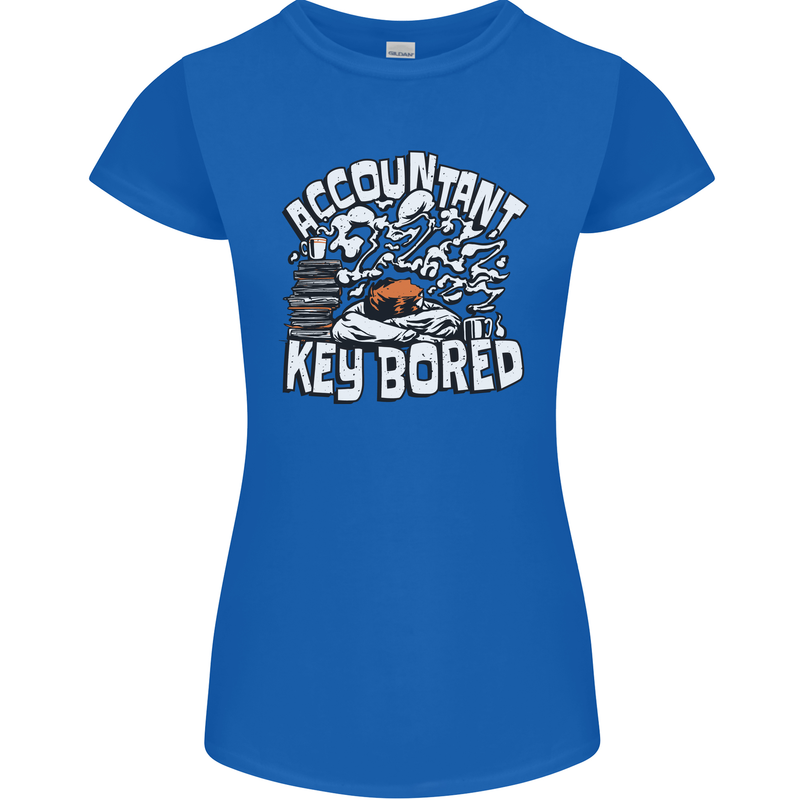 A Bored Accountant Womens Petite Cut T-Shirt Royal Blue