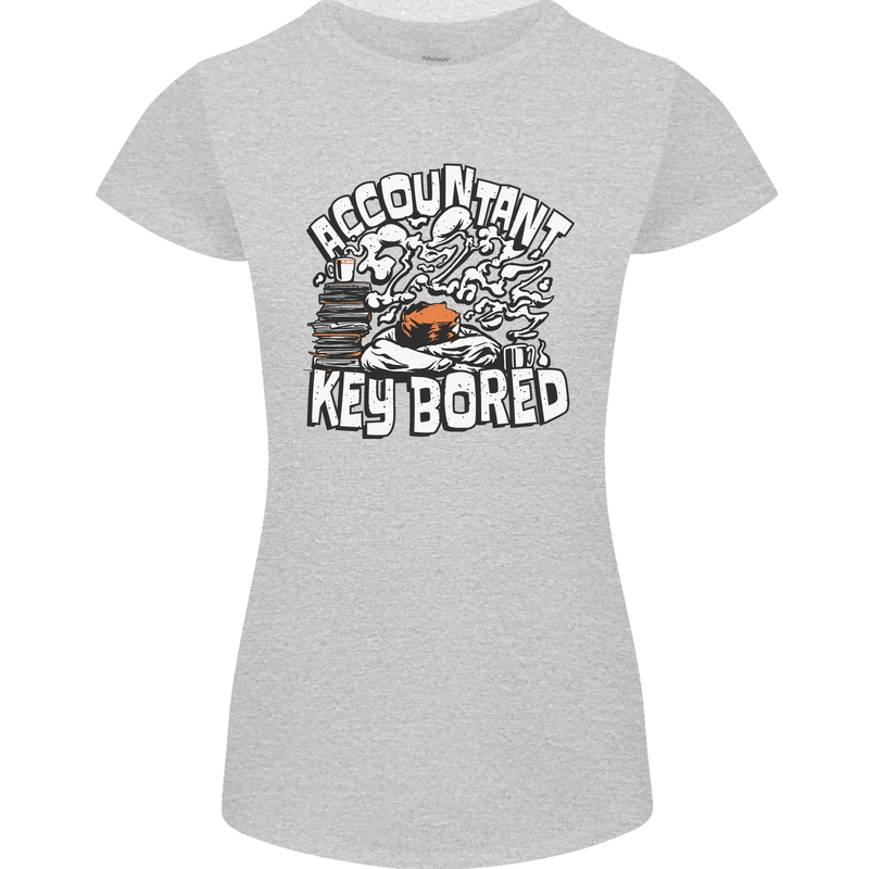 A Bored Accountant Womens Petite Cut T-Shirt Sports Grey