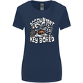 A Bored Accountant Womens Wider Cut T-Shirt Navy Blue