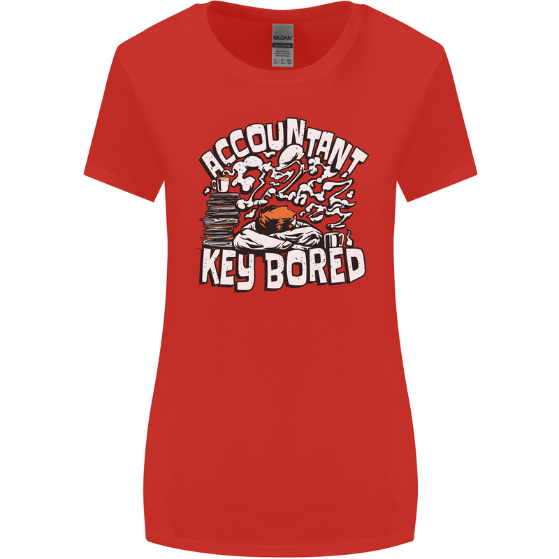 A Bored Accountant Womens Wider Cut T-Shirt Red