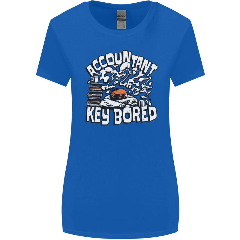 A Bored Accountant Womens Wider Cut T-Shirt Royal Blue