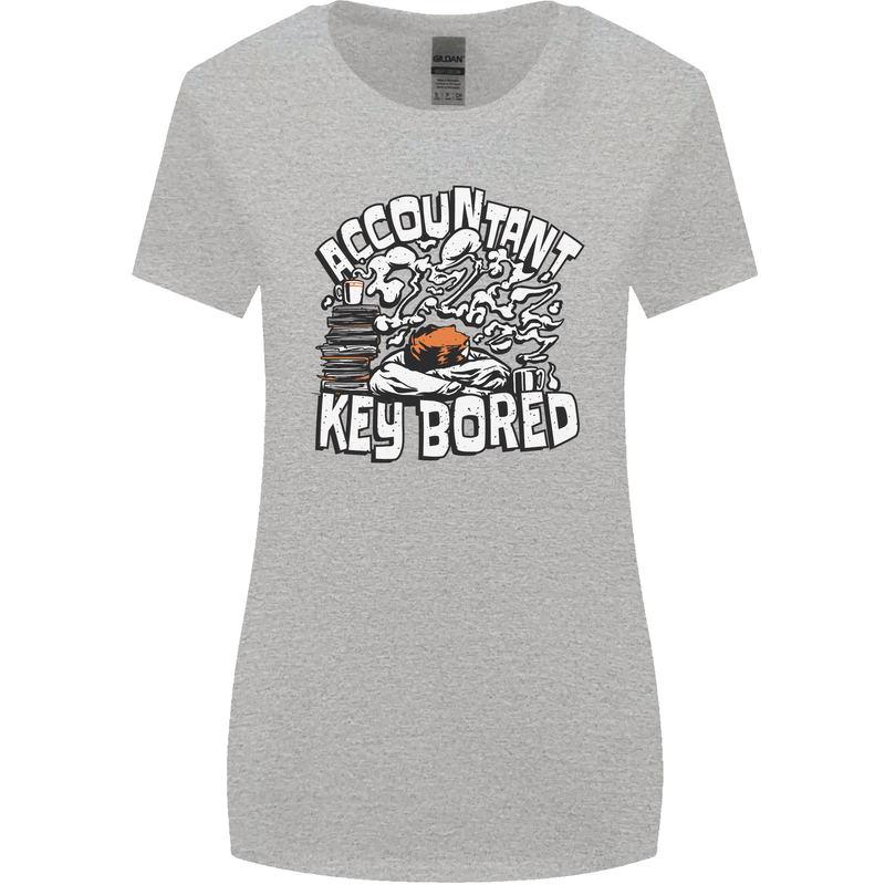 A Bored Accountant Womens Wider Cut T-Shirt Sports Grey