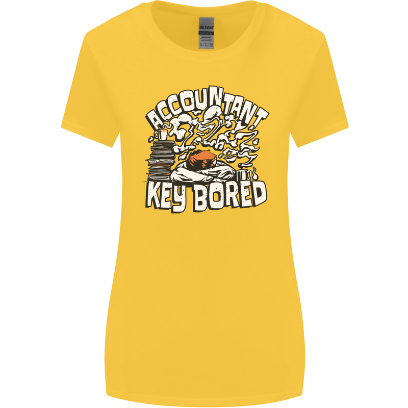 A Bored Accountant Womens Wider Cut T-Shirt Yellow