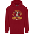 A Boston Terrier Dog Childrens Kids Hoodie Red