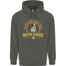 A Boston Terrier Dog Childrens Kids Hoodie Storm Grey