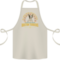 A Boston Terrier Dog Cotton Apron 100% Organic Natural