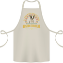 A Boston Terrier Dog Cotton Apron 100% Organic Natural
