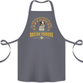 A Boston Terrier Dog Cotton Apron 100% Organic Steel