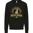 A Boston Terrier Dog Kids Sweatshirt Jumper Black