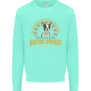 A Boston Terrier Dog Kids Sweatshirt Jumper Peppermint