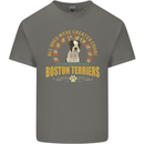 A Boston Terrier Dog Kids T-Shirt Childrens Charcoal