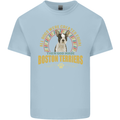 A Boston Terrier Dog Kids T-Shirt Childrens Light Blue