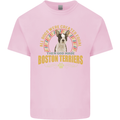 A Boston Terrier Dog Kids T-Shirt Childrens Light Pink
