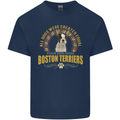 A Boston Terrier Dog Kids T-Shirt Childrens Navy Blue