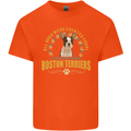 A Boston Terrier Dog Kids T-Shirt Childrens Orange