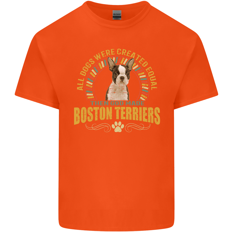 A Boston Terrier Dog Kids T-Shirt Childrens Orange