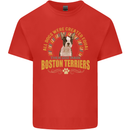 A Boston Terrier Dog Kids T-Shirt Childrens Red