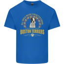 A Boston Terrier Dog Kids T-Shirt Childrens Royal Blue