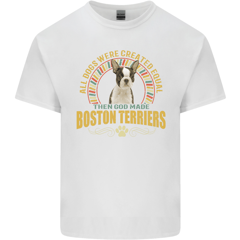 A Boston Terrier Dog Kids T-Shirt Childrens White
