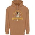 A Boston Terrier Dog Mens 80% Cotton Hoodie Caramel Latte