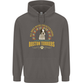 A Boston Terrier Dog Mens 80% Cotton Hoodie Charcoal