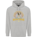 A Boston Terrier Dog Mens 80% Cotton Hoodie Sports Grey