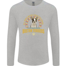 A Boston Terrier Dog Mens Long Sleeve T-Shirt Sports Grey