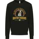 A Boston Terrier Dog Mens Sweatshirt Jumper Black