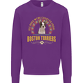 A Boston Terrier Dog Mens Sweatshirt Jumper Purple