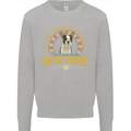 A Boston Terrier Dog Mens Sweatshirt Jumper Sports Grey