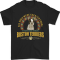 A Boston Terrier Dog Mens T-Shirt 100% Cotton Black