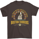 A Boston Terrier Dog Mens T-Shirt 100% Cotton Dark Chocolate