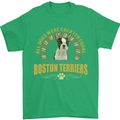A Boston Terrier Dog Mens T-Shirt 100% Cotton Irish Green
