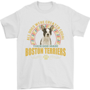 A Boston Terrier Dog Mens T-Shirt 100% Cotton White