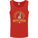 A Boston Terrier Dog Mens Vest Tank Top Red